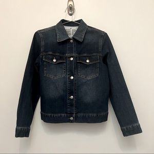 Muji Womens Jean Jacket Medium Stretch Denim 90s Y2K